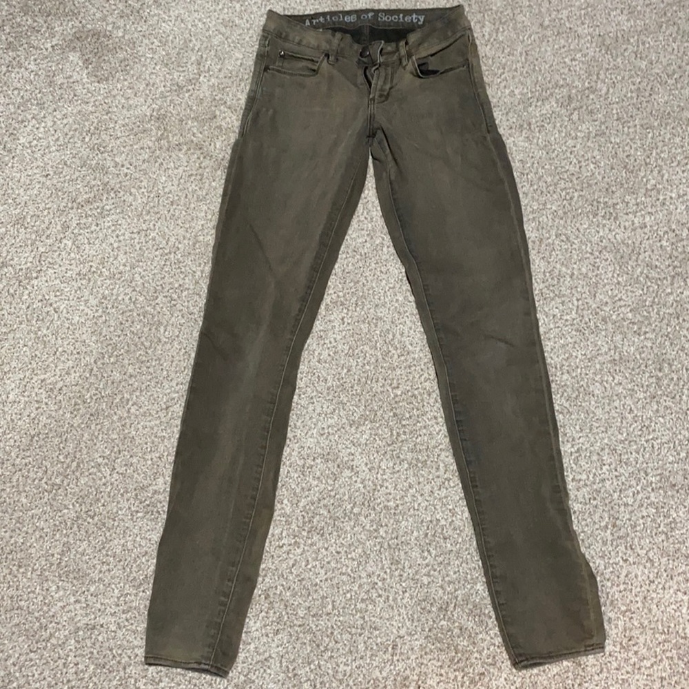 Olive skinny jean